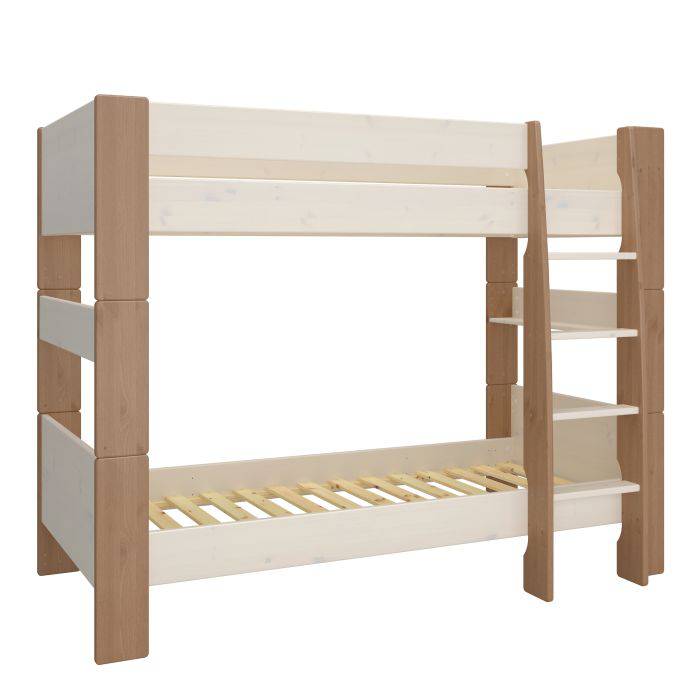 Steens for Kids Bunk Bed in Whitewash Grey Brown Lacquered - TidySpaces