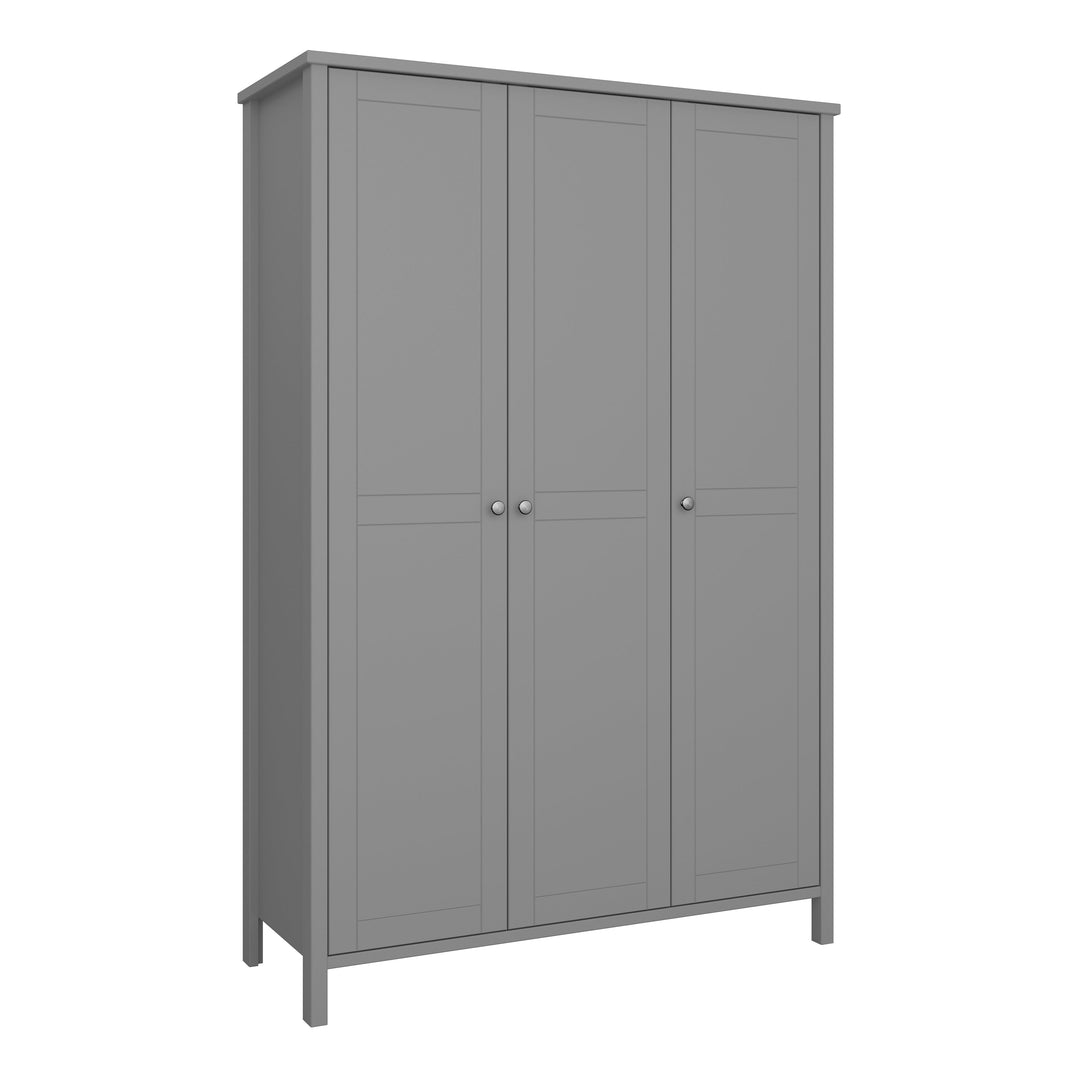 Tromso 3 Door Robe Grey - TidySpaces