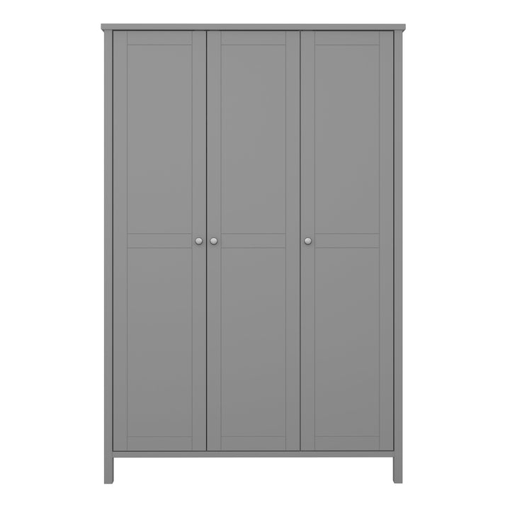 Tromso 3 Door Robe Grey - TidySpaces