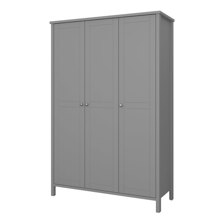 Tromso 3 Door Robe Grey - TidySpaces