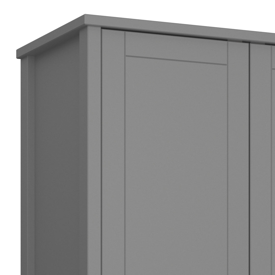 Tromso 3 Door Robe Grey - TidySpaces