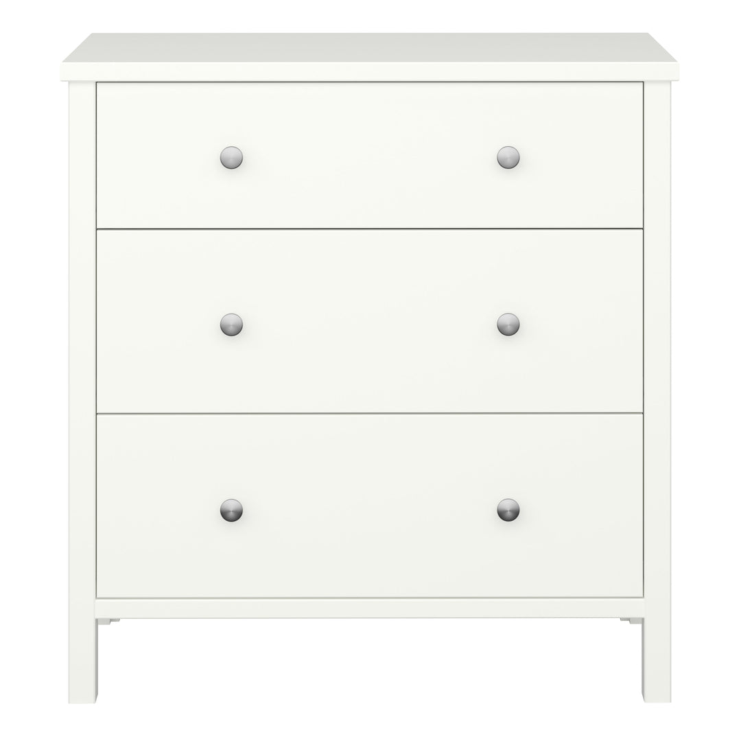 Tromso 3 Drawer Chest Off White - TidySpaces