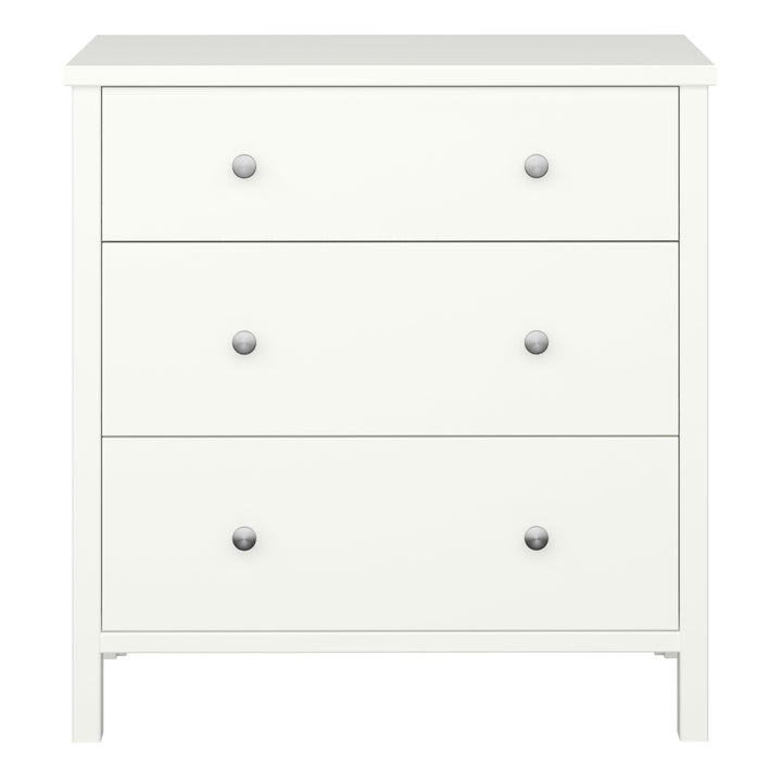 Tromso 3 Drawer Chest Off White - TidySpaces