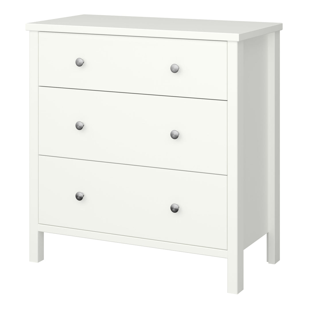 Tromso 3 Drawer Chest Off White - TidySpaces