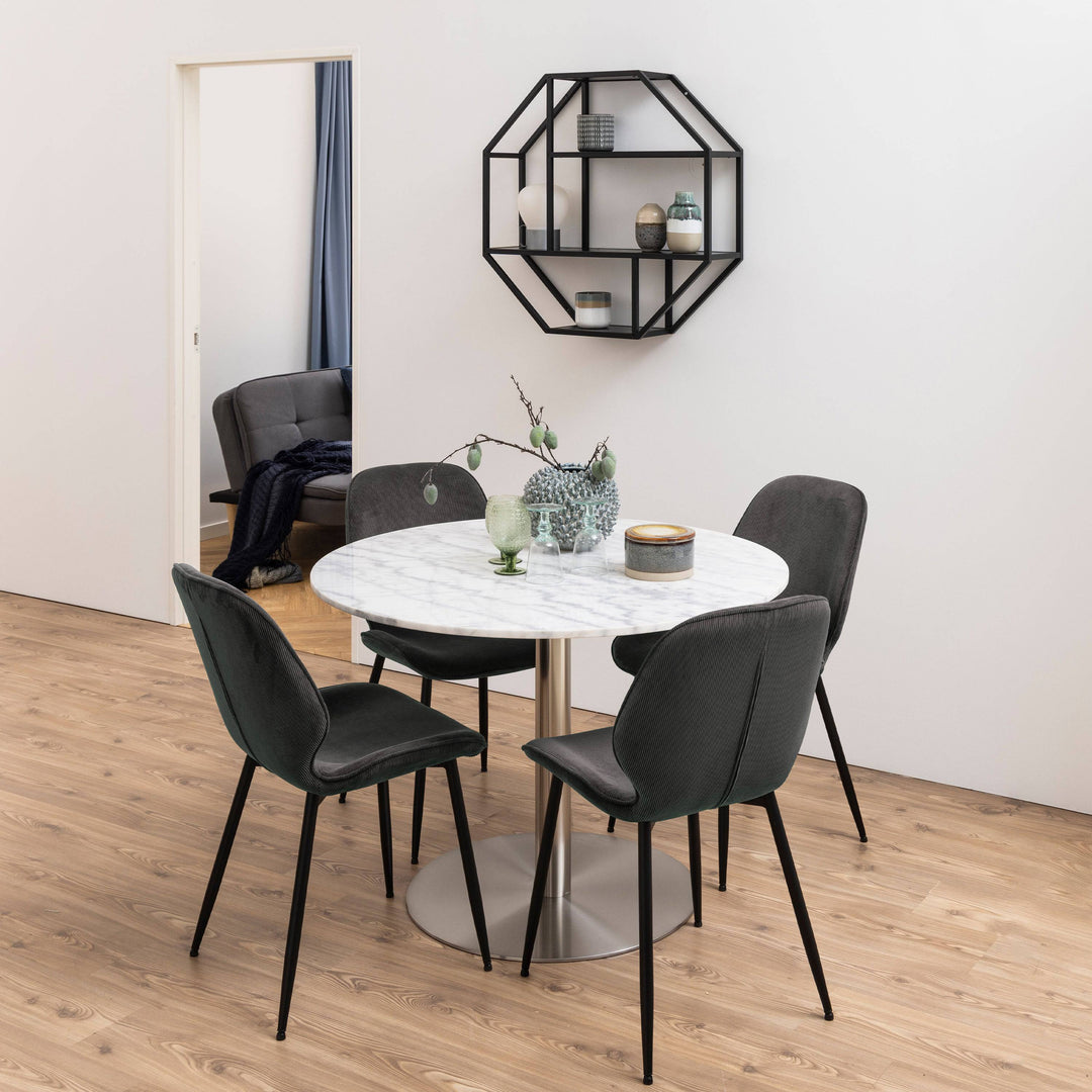 Femke Dining chair in Anthracite Set of 4 - TidySpaces