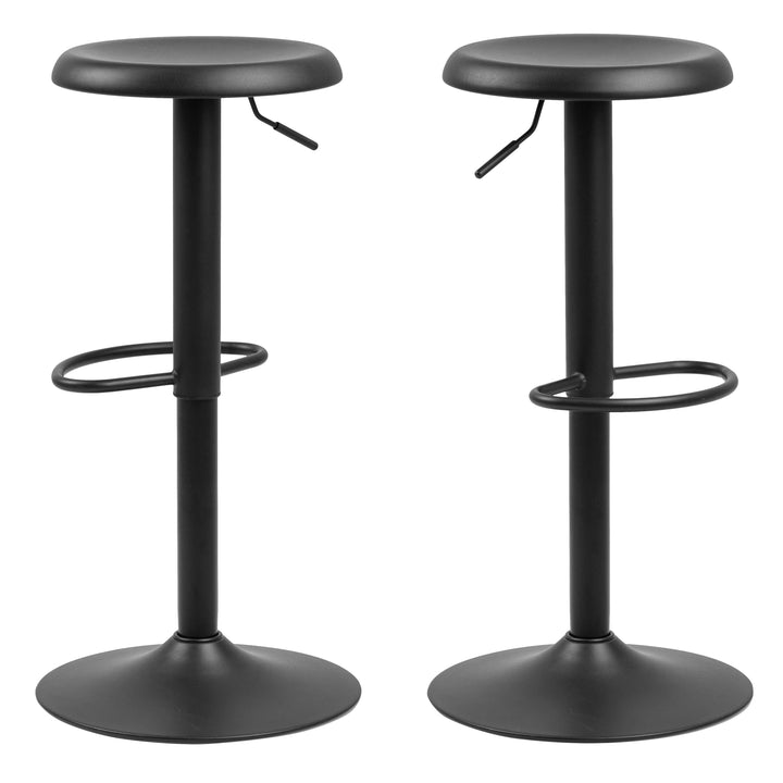 Finch Black Bar Stool without Back Set of 2 - TidySpaces