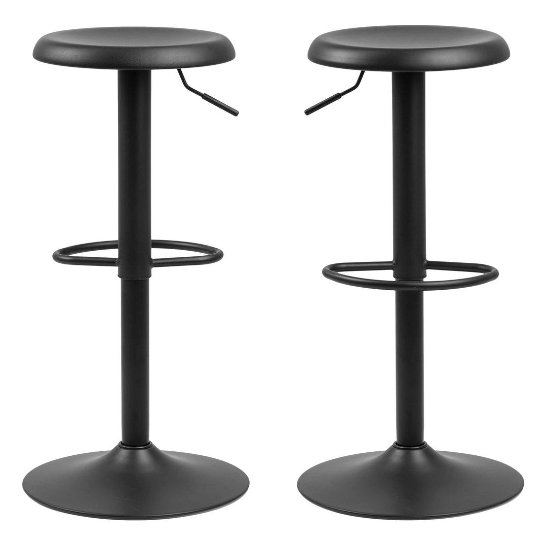 Finch Black Bar Stool without Back Set of 2 - TidySpaces