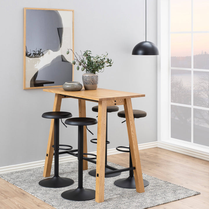 Finch Black Bar Stool without Back Set of 2 - TidySpaces