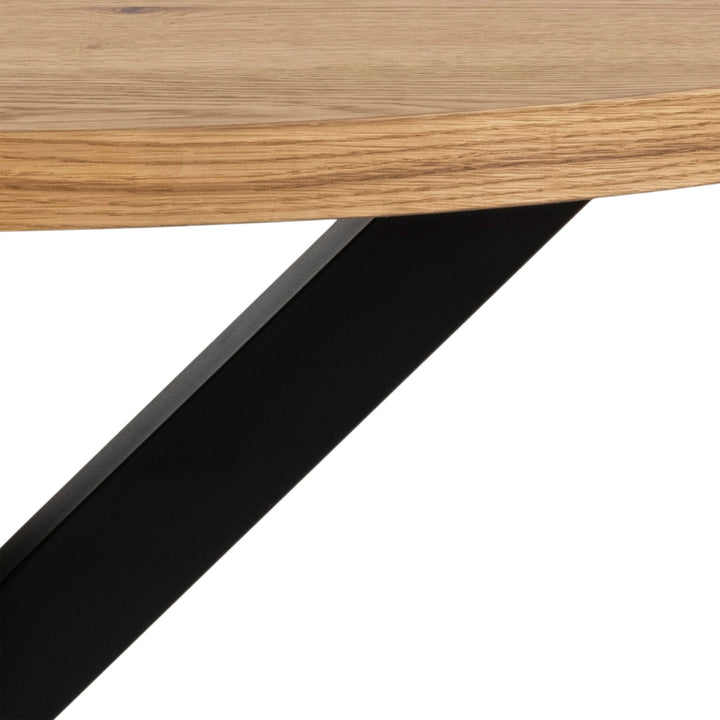 Heaven Dining Table in Oak with Black Legs - TidySpaces