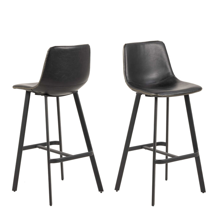 I_Oregon Bar Chair in Black Set of 2 - TidySpaces