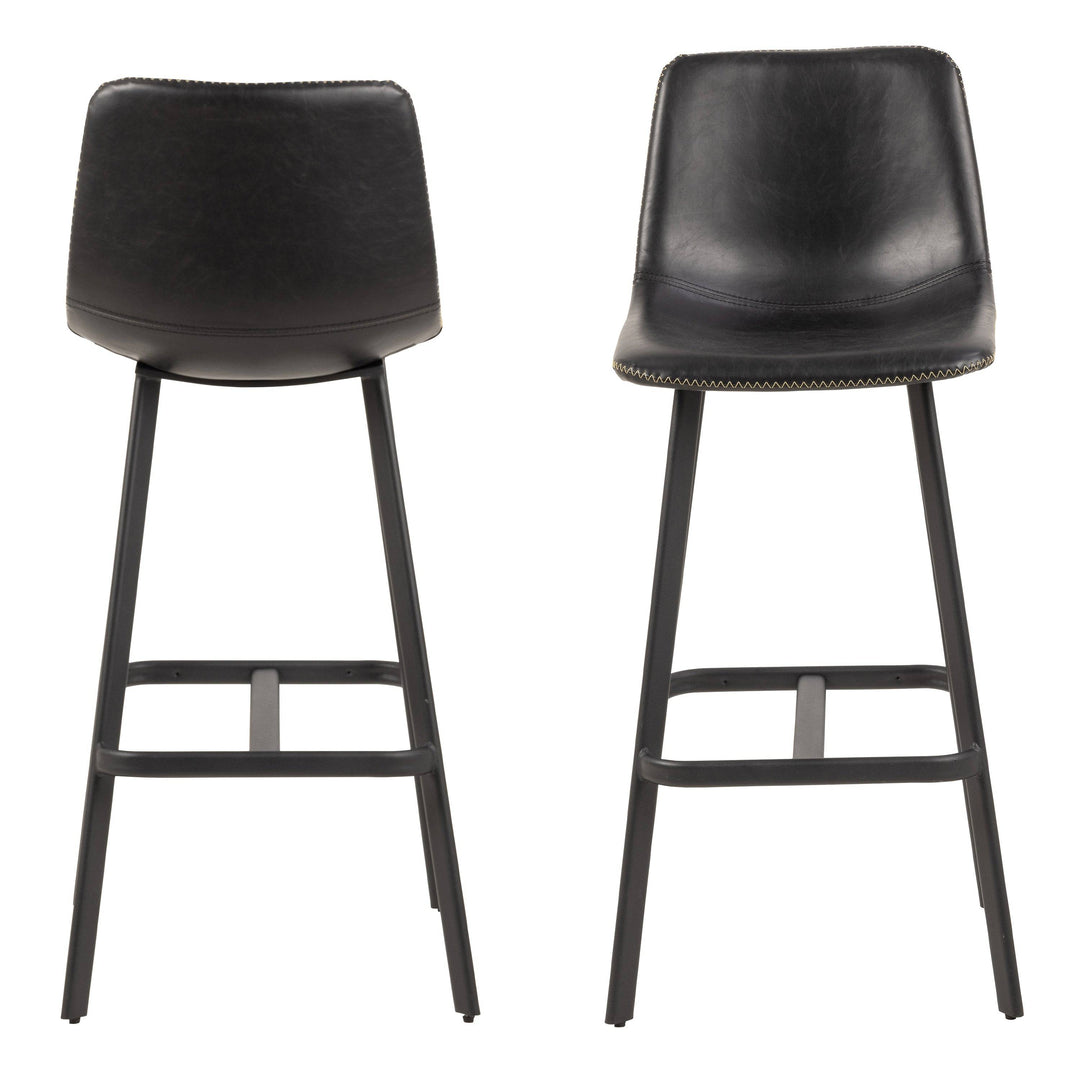 I_Oregon Bar Chair in Black Set of 2 - TidySpaces