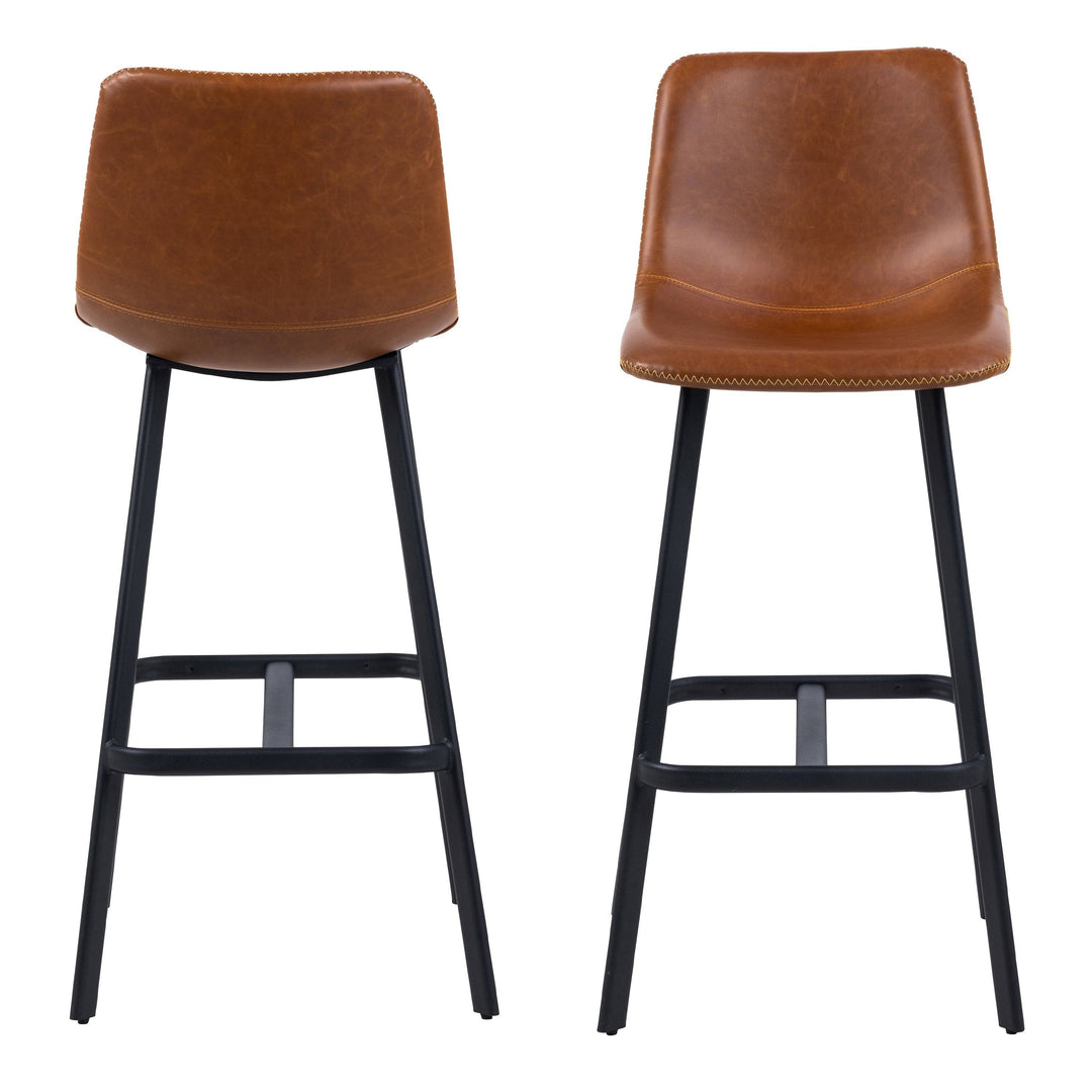 I_Oregon Bar Chair in Brown Set of 2 - TidySpaces