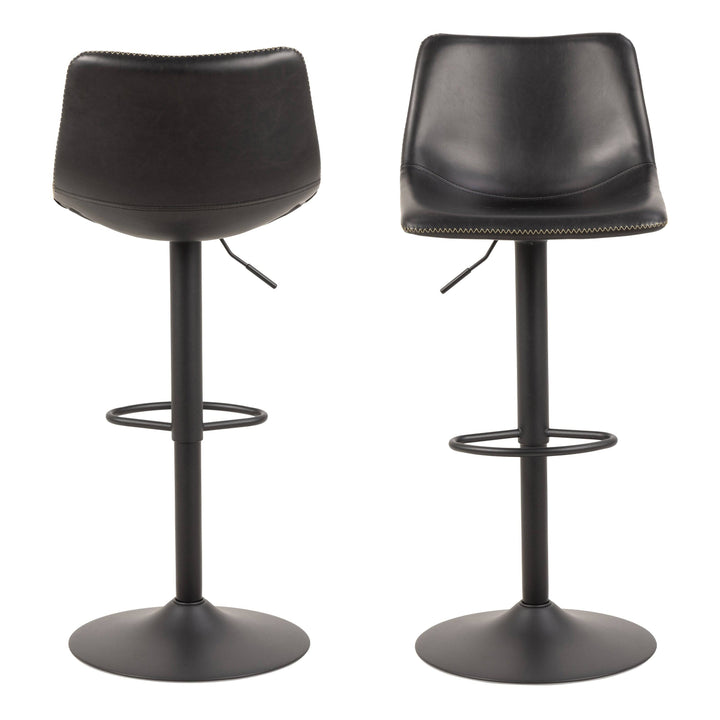 I_Oregon Bar Stool in Black Set of 2 - TidySpaces