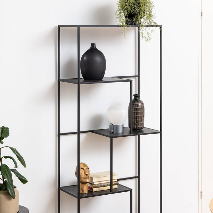 Infinity Bookcase with 4 shelves in Black - TidySpaces