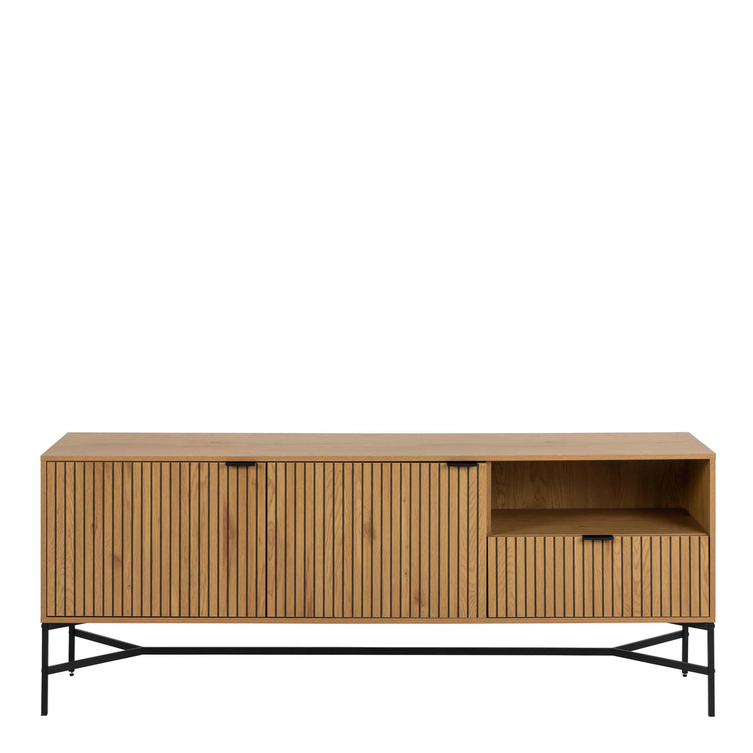 Jaipur Sideboard with  2 Doors and 1 Drawer in Black - TidySpaces