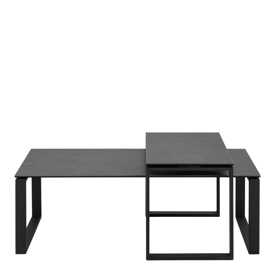 Katrine Coffee Table Set in Black - TidySpaces