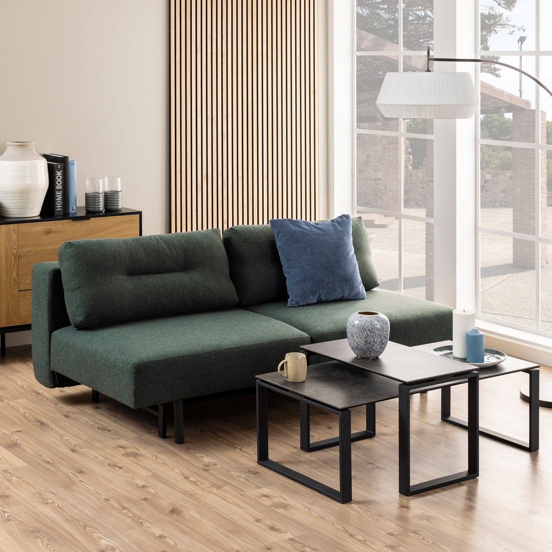 Katrine Coffee Table Set in Black - TidySpaces