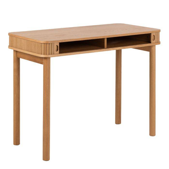 Langley Office Desk in Oak - TidySpaces