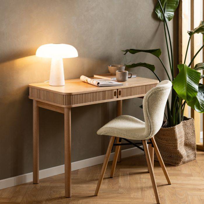 Langley Office Desk in Oak - TidySpaces