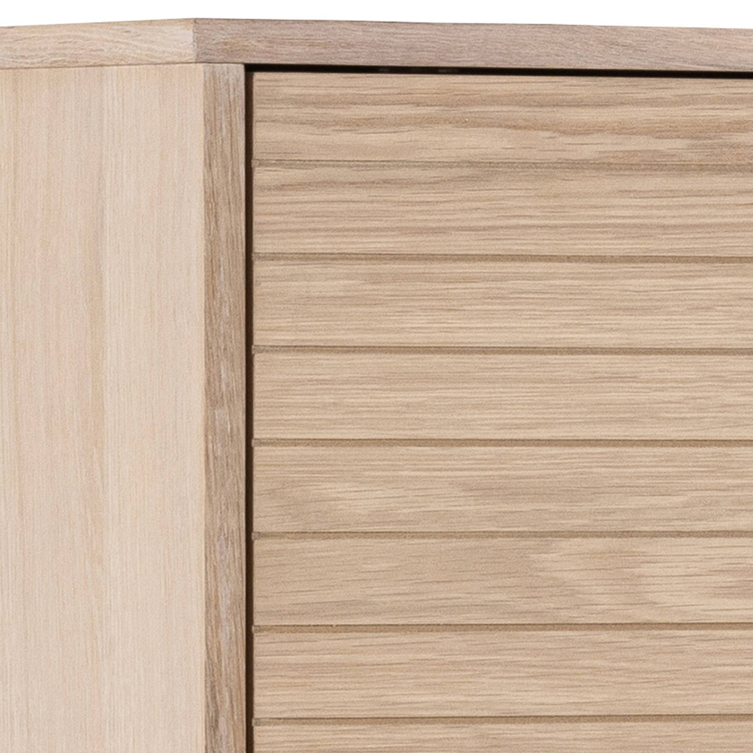 Linley Cabinet with 2 doors and 4 shelves in White Oak - TidySpaces