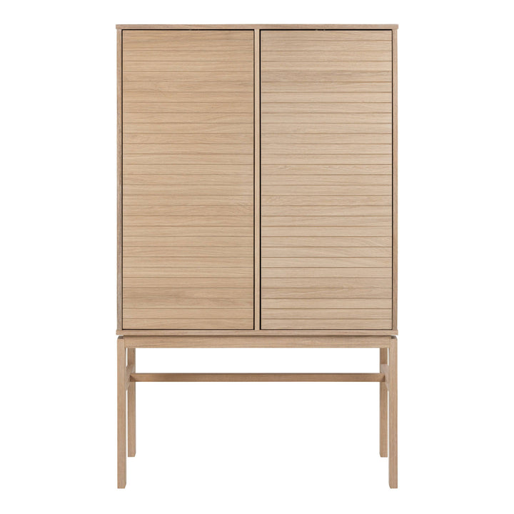 Linley Cabinet with 2 doors and 4 shelves in White Oak - TidySpaces