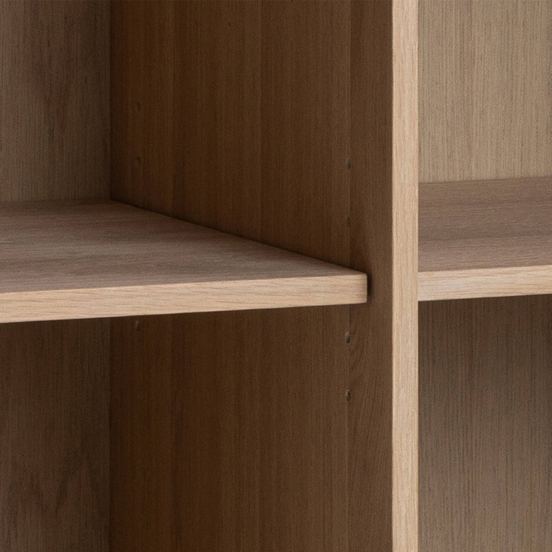 Linley Cabinet with 2 doors and 4 shelves in White Oak - TidySpaces