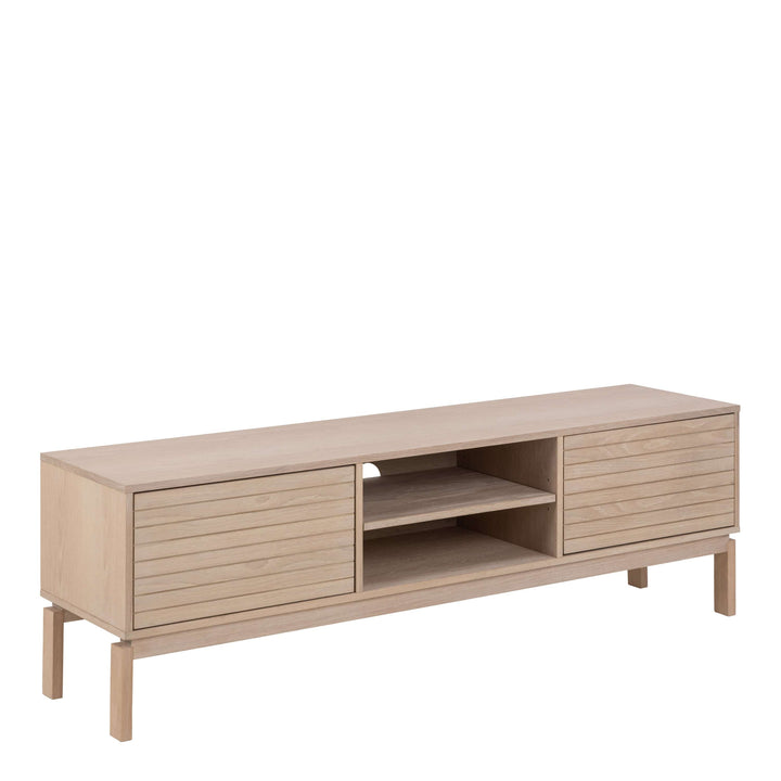 Linley TV Unit in White Oak - TidySpaces