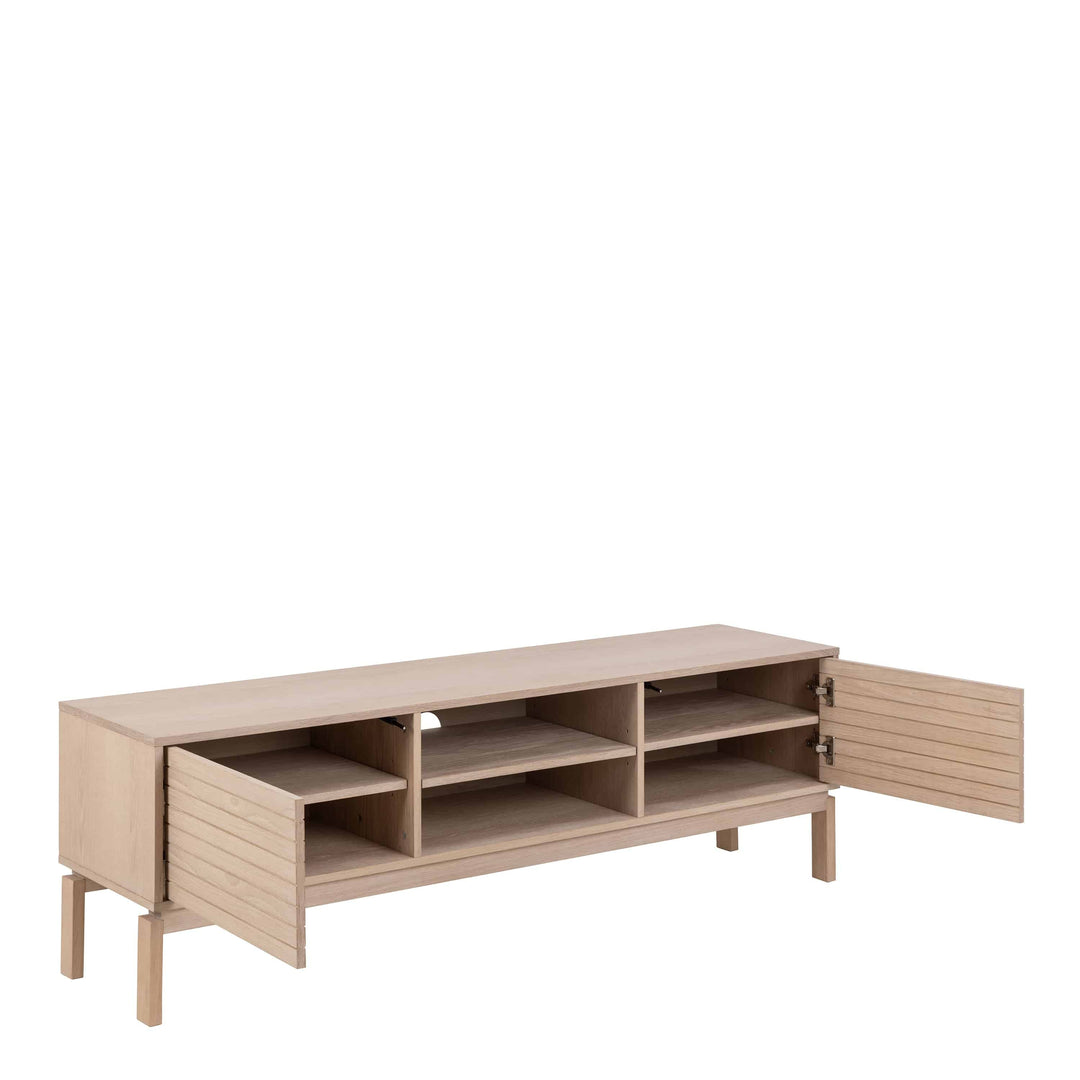 Linley TV Unit in White Oak - TidySpaces