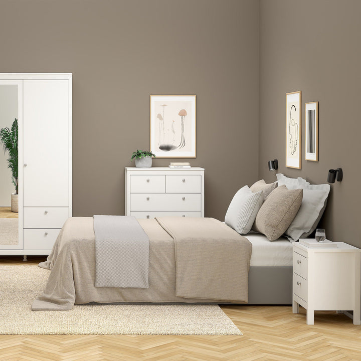 Madrid Bedside Table 2 drawers in White - TidySpaces