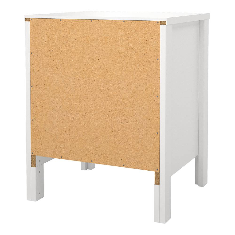 Madrid Bedside Table 2 drawers in White - TidySpaces