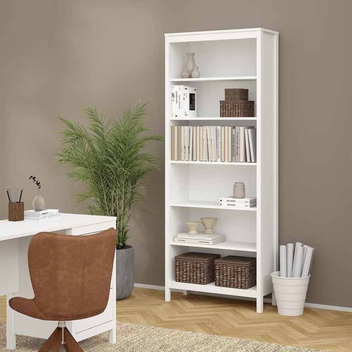 Madrid Bookcase in White - TidySpaces