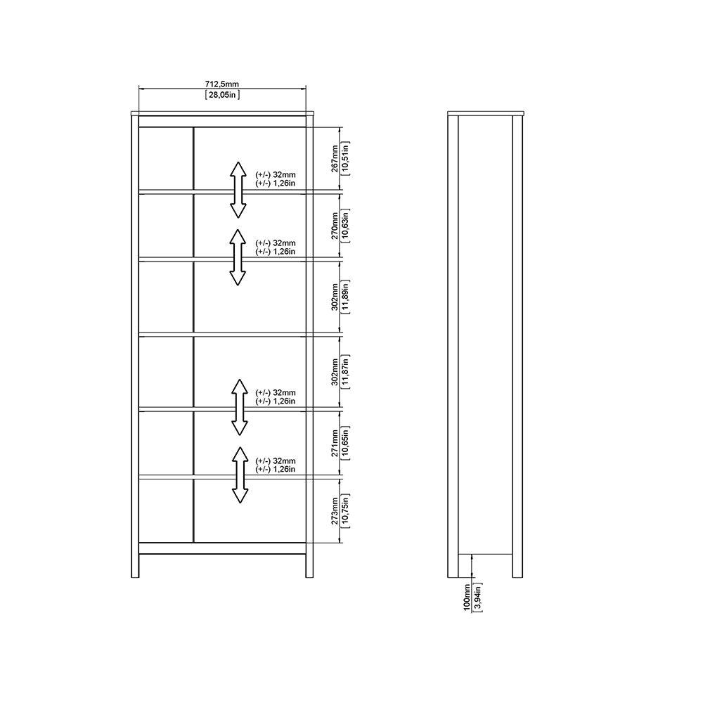 Madrid Bookcase in White - TidySpaces