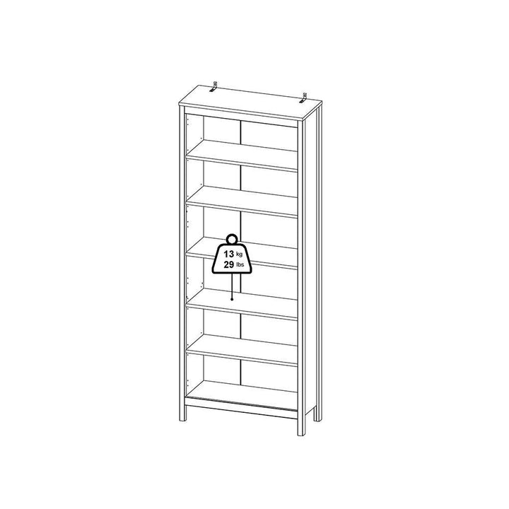 Madrid Bookcase in White - TidySpaces