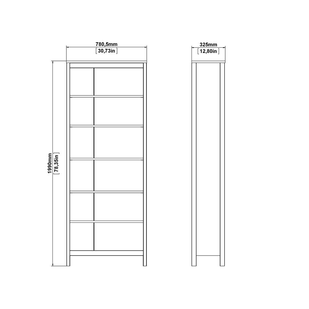 Madrid Bookcase in White - TidySpaces