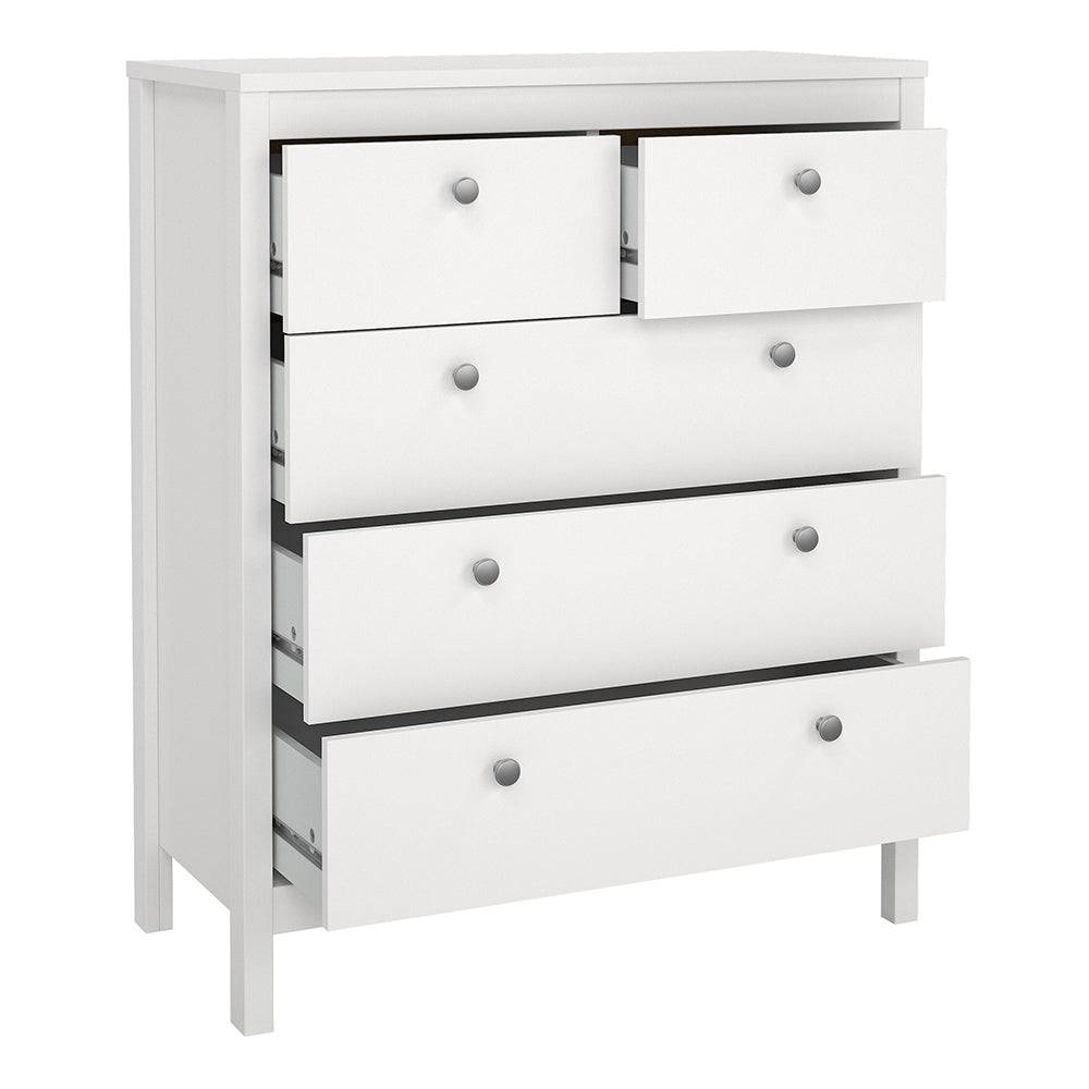 Madrid Chest 3+2 drawers in White - TidySpaces