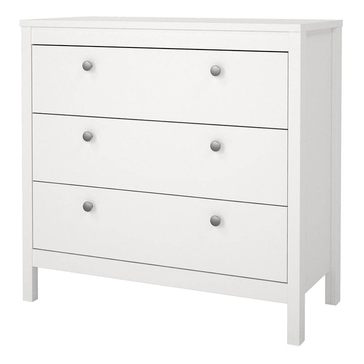 Madrid Chest 3 drawers in White - TidySpaces