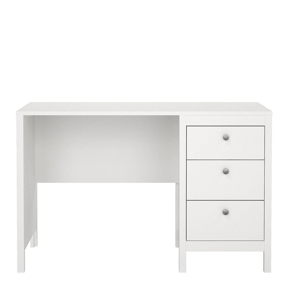 Madrid Desk 3 drawers White - TidySpaces