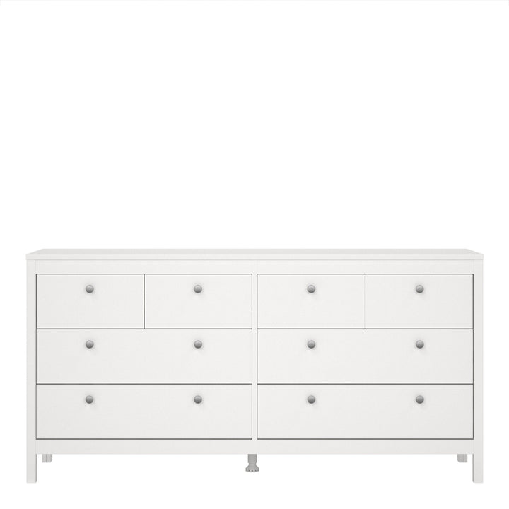 Madrid Double dresser 4+4 drawers in White - TidySpaces