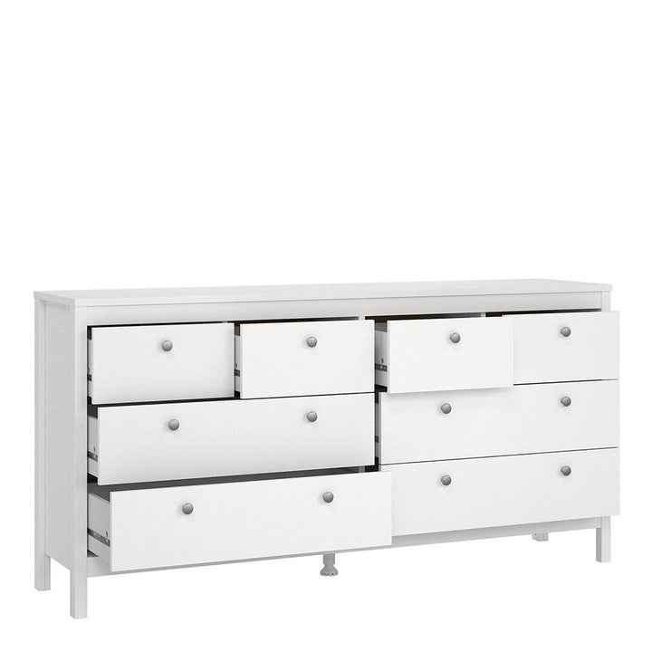 Madrid Double dresser 4+4 drawers in White - TidySpaces