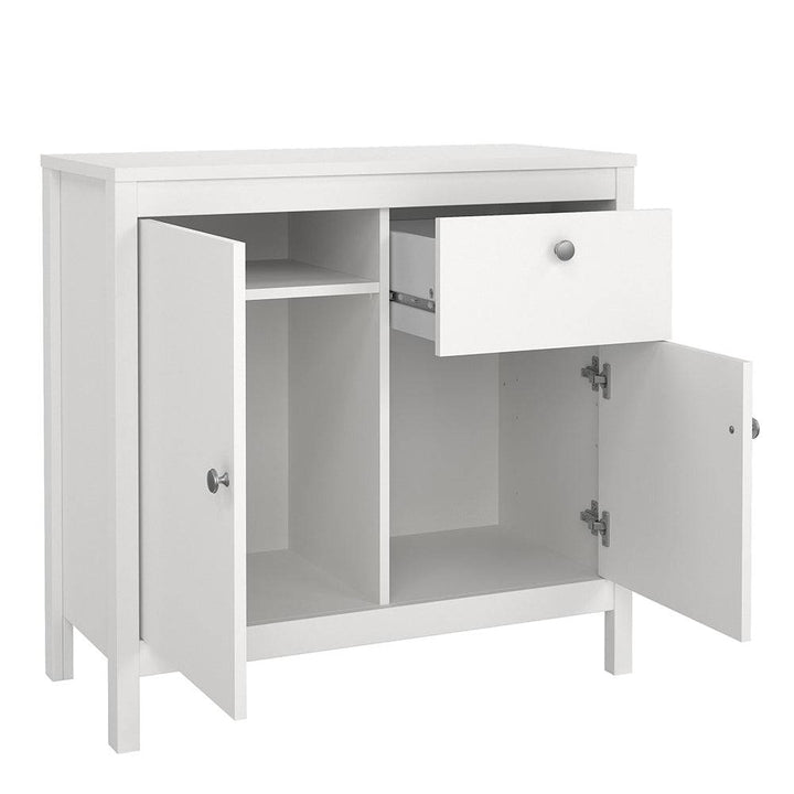 Madrid Sideboard 2 doors + 1 drawer in White - TidySpaces