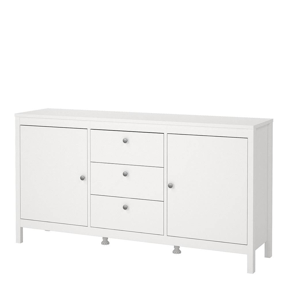 Madrid Sideboard 2 doors + 3 drawers in White - TidySpaces