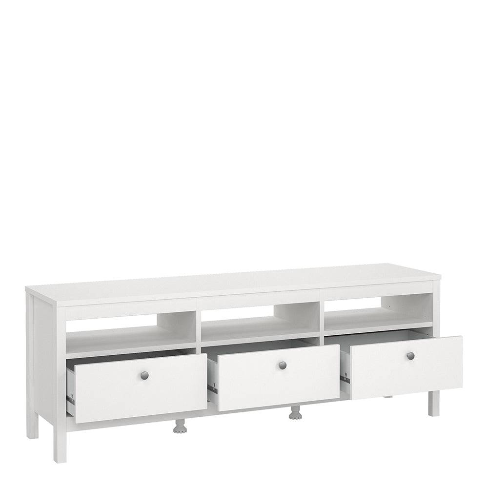 Madrid Tv-unit 3 drawers in White - TidySpaces