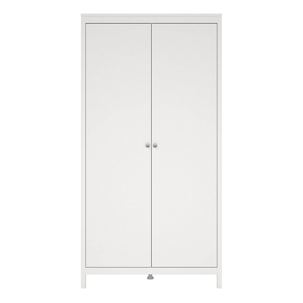 Madrid Wardrobe with 2 doors in White - TidySpaces