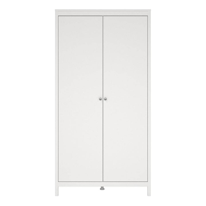 Madrid Wardrobe with 2 doors in White - TidySpaces