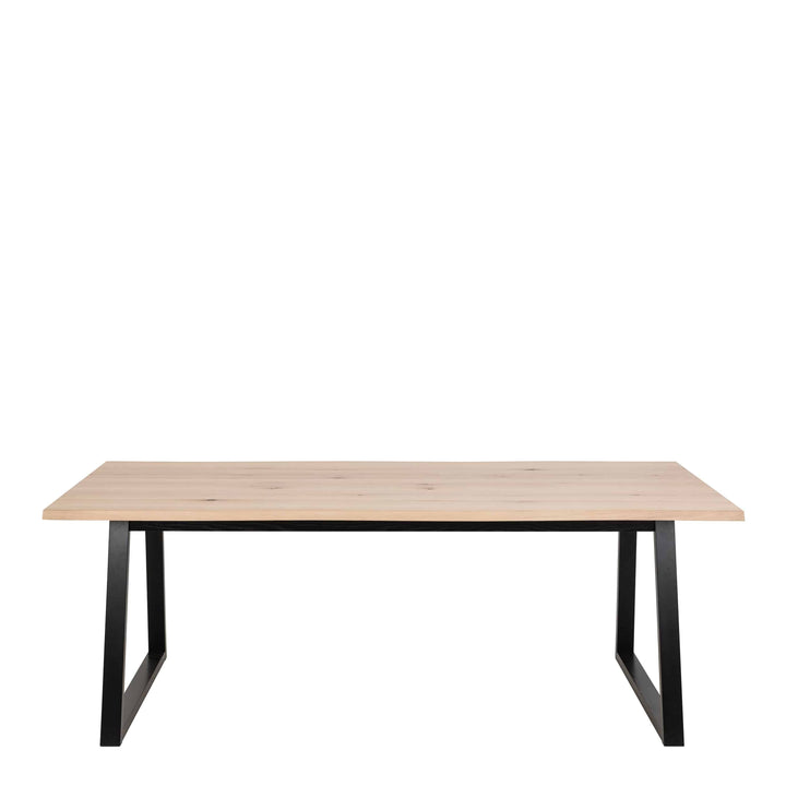 Malika Dining Table in White Oak and Black - TidySpaces