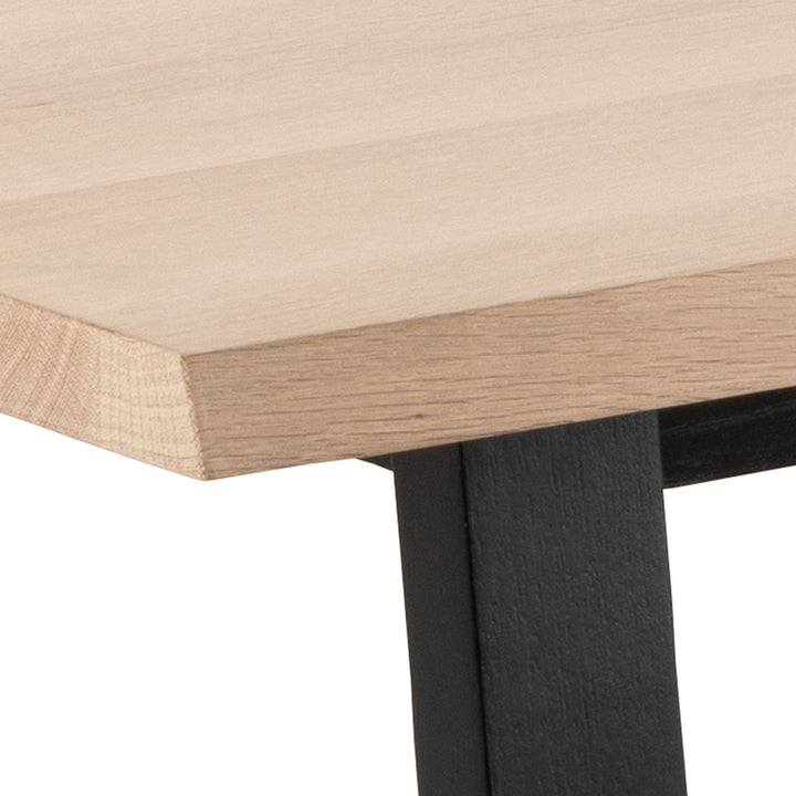 Malika Dining Table in White Oak and Black - TidySpaces