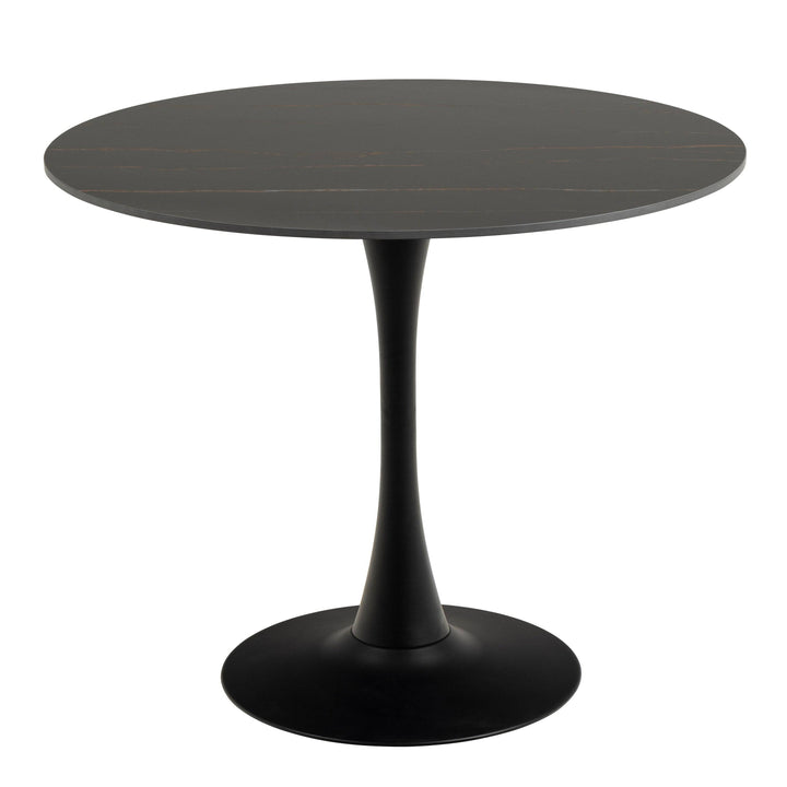 Malta Round Dining Table in Black - TidySpaces