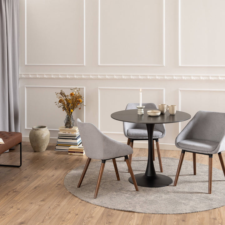 Malta Round Dining Table in Black - TidySpaces