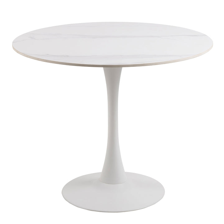 Malta Round Dining Table in White - TidySpaces