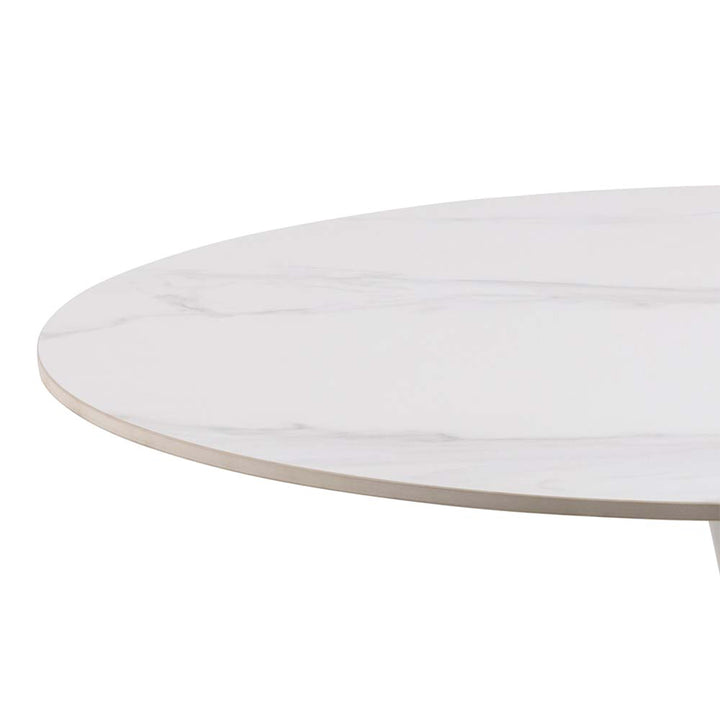 Malta Round Dining Table in White - TidySpaces